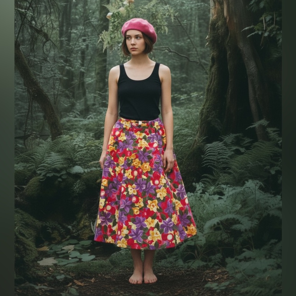 Vintage cherry 🍒 flower 🌸 skirt